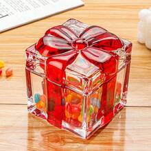 1/2 szt. świątecznych czerwonych szklanych słoików z kokardką, romantyczny słoik do przechowywania cukierków ślubnych w stylu vintage, pojemnik na suszone owoce, mały organizer na próbki, słoik do dekoracji pokoju, pojemnik na drobiazgi w przedpokoju, pojemnik na ciasteczka, uroczy prezent dla rodziny, przyjaciół, dziewczyny, pary na Walentynki