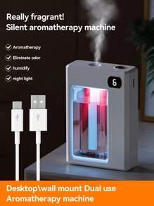 Diffuseur d'arômes rechargeable, diffuseur d'huiles essentielles à 6 modes, diffuseur d'assainisseur d'air pour la maison, la voiture, la pièce, le mur suspendu, purificateur d'air avec diffusion automatique, désodorisant pour la salle de bain, usage commercial. Options de parfums: rose, citron, cologne, rencontre poudre, pêche blanche oolong, jasmin