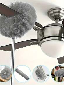 1/2/3/4Pcs Ceiling Fan, 12 Ft Long-Handled Microfiber Ceiling Fan Duster, Duster, Extendable Ceiling Fan Cleaner,Microfiber Ceiling Fan Duster, Dust Remover High Ceiling Extended Fan Blade Cleaner, Dust-Proof, Reusable, Machine Washable, Easy Cleaning Brush - View 7