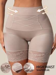 1 pieza Bragas moldeadoras de cintura alta sin costuras para mujer, control de abdomen, moldeador corporal, lencería, levanta glúteos