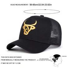 1pc Men's Rhinestone Embroidered Baseball Cap, Outdoor Sports Trucker Hat, Adjustable Sun Protection Casual Mesh Cap, Suitable For Spring/Autumn Traveling, Beach, Party,Festival,Holiday - Multicolor - View 2