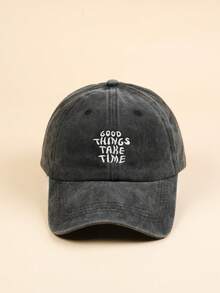 Unisex Letter Embroidered Baseball Cap - Multicolor - View 11