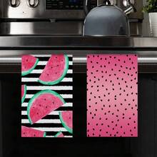 2pcs/4pcs Summer Watermelon Kitchen Towel Set - Ultra Absorbent Double-Sided Plush, Absorbent Kitchen Cloth Suitable For Cooking, Baking And Cleaning - Perfect Home Decor Choice 15.75inch*23.62inch/40cm*60cm - Multicolor - View 5