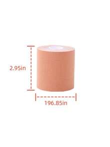 1 Roll, Anti Glare Patch, Anti Expansion And Gathering Chest Elastic Fabric Muscle Patch, Invisible Lifting And Breast Lifting Patch, Sheet Bandage Patch, Nipple Cover Breathable Breast Lifting Strap, Can Tighten Your Breasts, Suitable For A-E Cup Large Breasts! - Khaki - View 10