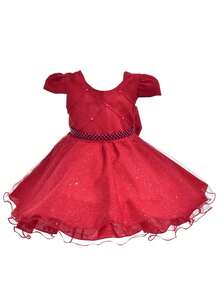 CHILDREN'S PARTY DRESS FOR GIRLS, SHORT - Rojo - Ver 4