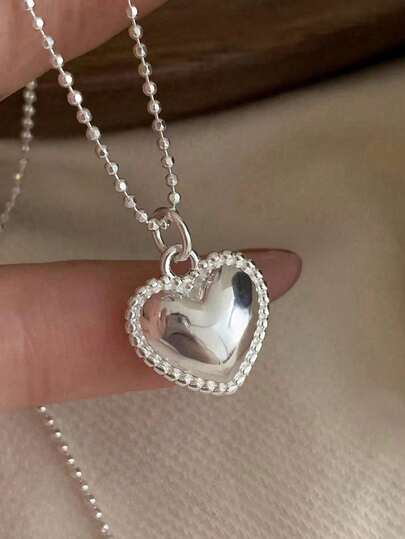 Dây chuyền bạc nguyên chất Love, đa năng, cao cấp, sang trọng nhẹ nhàng, thiết kế độc đáo, dây chuyền xương đòn, phong cách mới hấp dẫn dành cho phụ nữ, quà tặng ngày lễ tình nhân cho bạn gái của bạn