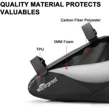 NDakter - Bolsa de almacenamiento para cuadro de bicicleta, 2 L, impermeable, bolsa triangular para bicicleta, paquete de ciclismo para teléfono, portafolios, llaves, herramientas, accesorios, bolsa - 1 - Ver 2