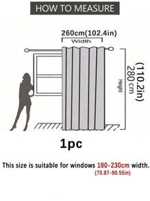 1pc Mint Green Blackout Curtain For Bedroom, Work & Study