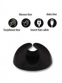 3 pièces Organisateur de câbles de bureau (1 de chaque couleur) Dispositif de fixation de câble de données, support de rangement de câble de données de téléphone portable minimaliste, attache-câble de recharge réutilisable