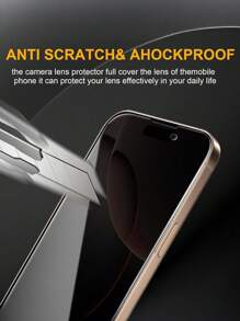 ZYONS Set de 5 protectores de pantalla de privacidad, protector de pantalla para iPhone, protector de iPhone, protector de pantalla iPhone, película protectora de vidrio templado para teléfono móvil, protección de pantalla completa, antiarañazos y resistente a caídas, de fácil instalación, compatible con iPhone 16E/16 Pro Max/16 Pro/16 Plus/16/15 Pro Max/14 Pro Max/13 Mini/12/11/XS MAX/XR/8+/7 Plus. Regalo ideal para cumpleaños, familia y amigos.