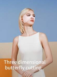 GOLOVEJOY 1 件女士蝴蝶形面部防晒面罩，纯色时尚百搭，防紫外线，吸汗，透气，冰感，耳钩设计 - 适用于高尔夫、骑自行车、户外运动、旅行