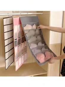 1 Stück Hängeaufbewahrungstasche mit mehreren Fächern, geräumiger Kleiderschrank Organizer mit Fächern für Unterwäsche, Dessous und Socken, perfekt zum Maximieren des Kleiderschrank-Stauraums und für eine organisierte Aufbewahrung von Essentials.
