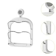 Support pour couvercles de casserole en plastique et fer avec pieds, adapté au rangement dans la cuisine et à l'organisation domestique quotidienne.