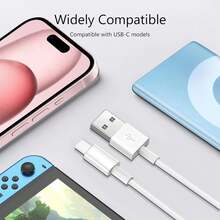 [3ft/6ft/10ft] USB-C Fast Charging Data Cable, Type-C To USB Charging Cable For Android Phones, Compatible With Samsung Galaxy S25 S24 S23 S22 S21, OPPO, Vivo, Transsion And More