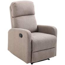 HOMCOM HOMCOM Poltrona Relax Traspirante con Poggiapiedi, Poltrona Reclinabile max 168° in Poliestere, Grigia