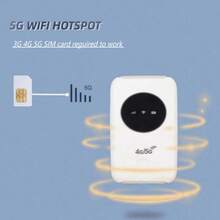 High Speed ​​5G LTE USB WiFi Modem, SIM Card Required, 150Mbps Speed, 3200MAh Battery Capacity - White - View 3