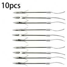 10pcs Stainless Steel Slingshot Detachable Fishing Set, Heavy Duty Deep Water Fishing Gear With Fishing Bolts - Outdoor Handheld Fishing Equipment