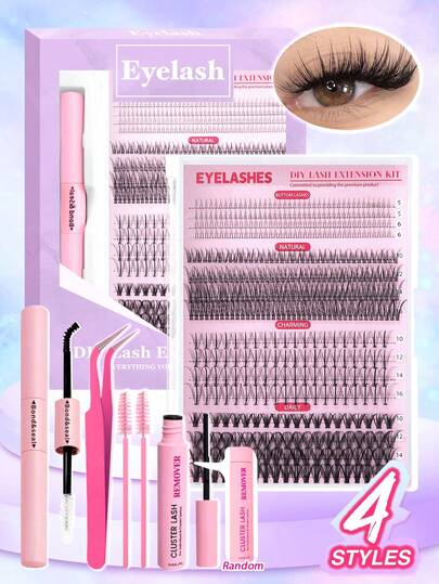480 件 D 卷单根睫毛簇 多类型自然外观 4 种款式睫毛簇 下睫毛、轻量、7D 尖刺、30D 簇 自然外观 & 超柔软 & 超轻 可重复使用单独分段假睫毛 睫毛延长套装 带化妆工具 粘合和密封 & 睫毛卸妆液 & 睫毛镊子 & 睫毛刷 适合居家自用 适合日常生活 & 婚礼 & 约会 & 派对 & 音乐节 & 圣诞快乐 & 圣诞礼物 & 礼品盒 睫毛簇套装、睫毛、睫毛、假睫毛