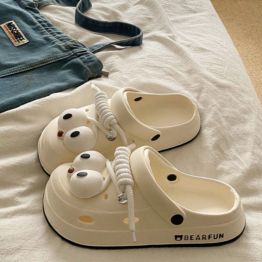 Par de zapatos con diseño de ojos de dibujos animados, de moda para fiestas, casual, lindos, transpirables y con sistema deslizante, para mujer, adec