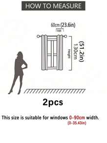 1pc Mint Green Blackout Curtain For Bedroom, Work & Study