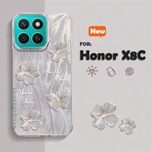 Película protectora de pantalla 3 en 1 para Honor X8C: película protectora completa de pantalla con acabado mate, película protectora de lente, talla grande funda para teléfono Honor X8C con pintura inferior, sensibilidad avanzada y protección anti-caídas - Honor X8C - Ver 8
