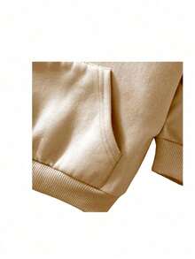 Unisex Winter Casual Hooded Sweatshirt For Kids - 卡其色 - 查看 4