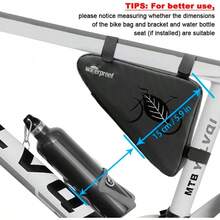 NDakter - Bolsa de almacenamiento para cuadro de bicicleta, 2 L, impermeable, bolsa triangular para bicicleta, paquete de ciclismo para teléfono, portafolios, llaves, herramientas, accesorios, bolsa - 1 - Ver 4