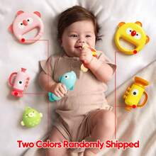 Baby Hand Clap Drum Small Trumpet Chewable Percussion Musical Instrument, Collapsible Striking Drum Early Education Music Toy