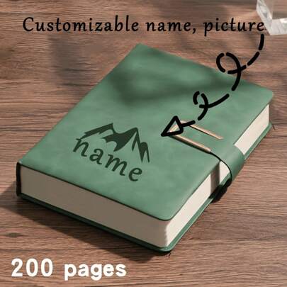 Cuaderno de piel vintage personalizable A5 con cubierta blanda y marcador personalizados - Útiles escolares, perfecto para reuniones de negocios y vida universitaria, esenciales para la mochila, planificador Regreso a la escuela 2025