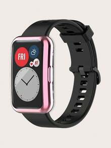 1pc Solid Color Casual Electroplated Soft TPU Full Edge Scratch-Resistant Protective Case Compatible With Huawei Watch Fit - Watch Fit - View 11