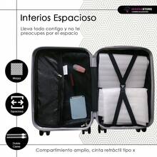 Kit Maletas Viaje Avión Carry on 2pz 10kilos Con Candado De Seguridad Ruedas 360 Set 20+20 Pulgadas Cabina - Vino - Ver 9