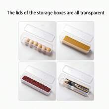 Set de 4 recipientes sellados transparentes para almacenamiento de alimentos en la cocina y el refrigerador, incluyendo cajas para fideos y tanques para granos