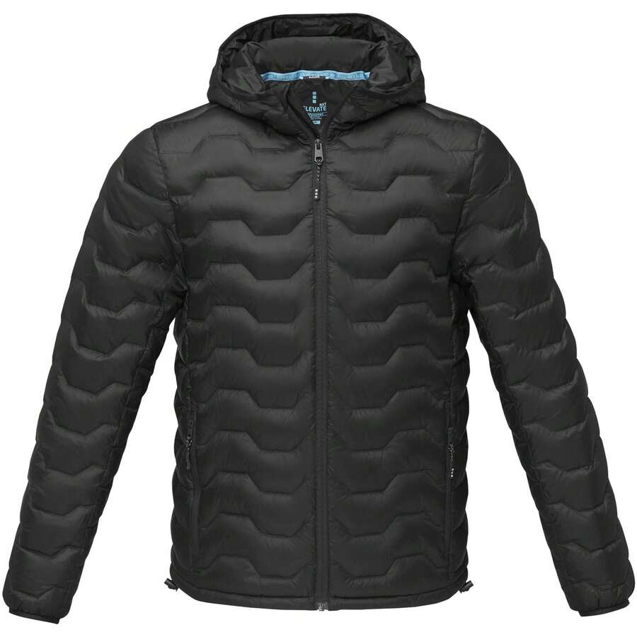 Elevate Mens Petalite Insulated Down Jacket (Solid Black) - Black - View 1