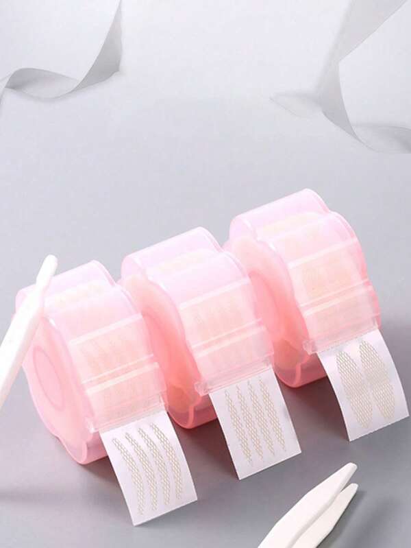 1 Roll 360pcs Water-Activated Lace Double Eyelid Tapes, Invisible No Adhesive Lasting Eyelid Fibers Ideal For Makeup