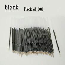 100 Stück Kugelschreiberminen in Blau & Schwarz, 0,7mm Kugelschreiberminen, ausziehbare Stiftminen, für Schüler & Büroartikel Schulanfang
