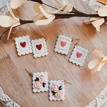 New Handmade American Style Soft Clay Stamp Shaped DIY Earring Mold - White - View 3