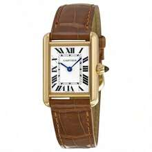 Cartier Women's W1529856 Tank Brown Leather Watch - Brown - View 1
