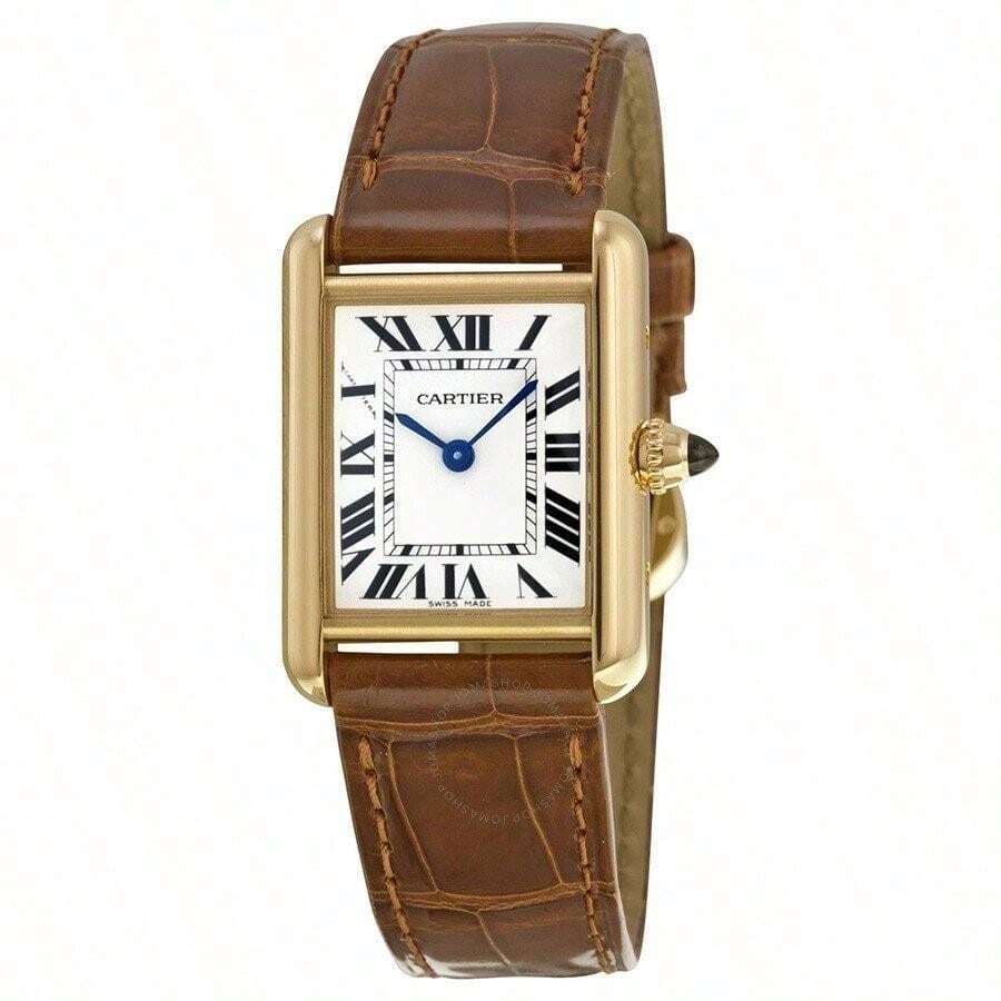 Cartier Women's W1529856 Tank Brown Leather Watch - Brown - View 1