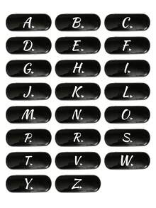 1pc Creamy/Monet-Style Solid Color Glasses Case, New And Simple Design, Convenient And Portable With Waterproof And Dustproof Function (Small Size, Made Of Plastic Material) Initial Glasses Case Hard Shell A-Z Letter Heart Prints Eyeglass Case Holiday Essentials Holiday Travel Travel Essentials Travel Bag Travel Accessories - Black - View 2