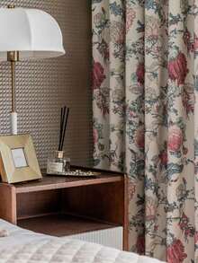 1pc Perforated American Modern Rustic Countryside Style Curtain For Living Room Or Bedroom - Multicolor - View 6