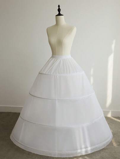 4 أطواق فولاذية لتنورة الكرينولين، تنورة زلة فستان الزفاف، تنورة أميرة لولوليتا قابلة للتعديل، تنورة داخلية للملابس الخريفية للنساء