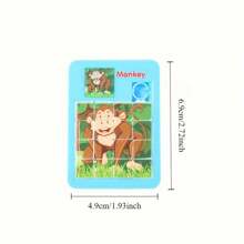 Set de 10 piezas de juguetes de rompecabezas de animales, regalos para fiestas de cumpleaños, relleno de piñatas y recompensas, en colores surtidos, adecuados como regalos de Pascua, Halloween, Navidad, invierno, Año Nuevo, decoración de habitación de Pascua