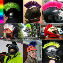 Helmet Mohawk Wig Adhesive Mohawk For Motorcycle Bicycle Ski Snowboard Helmet Hair Patches Skinhead Costumes Wig Cosplay Wig(Helmet Not Included) ,Music Festival - Multicolor - View 11