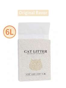 6L geruchsabsorbierendes Katzenstreu aus Tofu, schnell aufquellend, gute Wasseraufnahme, Katzen Haustierzubehör, Leckerchen, Bentonit Katzenstreu