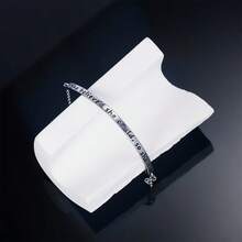 Inspired And Adjustable 925 Silver Wristband Engraved With The Words "She Believed She Could So She Did" In English, Anniversary, Birthday, Various Holidays, Special Occasions - Includes Boutique Gift Box - Silver - View 3