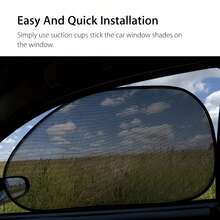 4 件装通用汽车前后窗帘折叠侧玻璃遮阳板汽车车窗遮阳罩防晒保护 - 彩色 - 查看 4