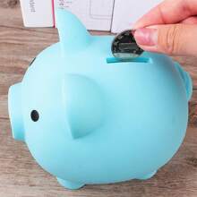 1/3pcs Cartoon Piggy Bank - Creative Coin Saving Box, Durable Plastic, Suitable For Office And School Supplies, Money Box