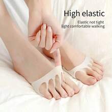 4PCS Women's Five-Toe Forefoot Pads For High Heels, Comfortable Half Insoles For Foot Care, Non-Slip Toe Socks Inserts - Multicolor - View 9