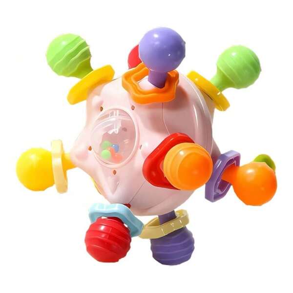 Mordedor Chocalho Massageador Terapêutico Em Silicone, Bebê Infantil Colorido Brinquedo