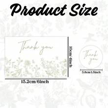 Green Floral Thank You Cards With Envelopes,Wedding Invitation Cards,Thank You Notes For Wedding,Business, Small Business, Funeral, Graduation